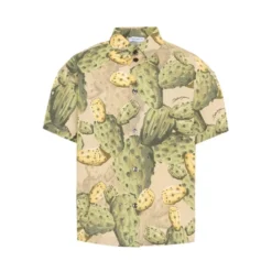 Cactus-print Poplin Skjorte