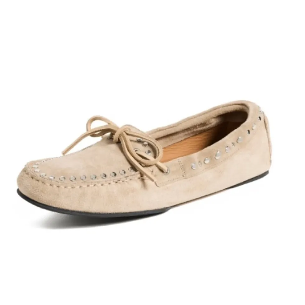 Calla Suede Studs Loafers