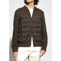 Cardigan med quiltet front