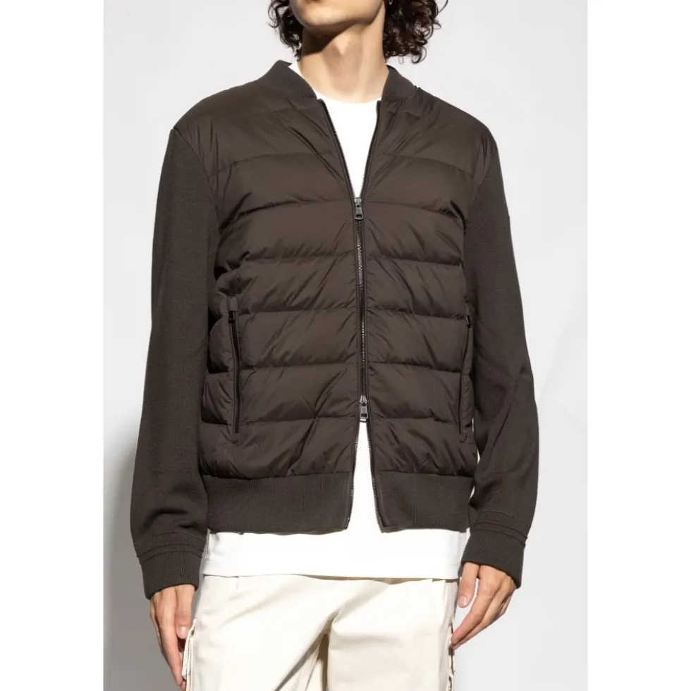 Cardigan med quiltet front