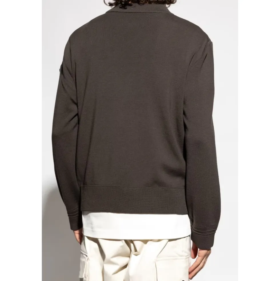 Cardigan med quiltet front