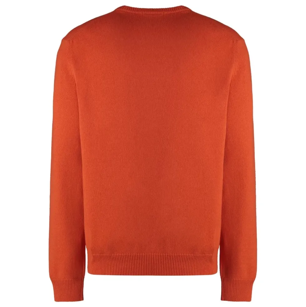Cashmere Crew-Neck Sweater, Ribbed Knit