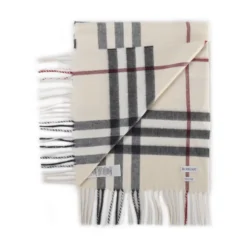 Cashmere Tørklæde med Kæmpe Check-Motiv