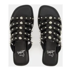 Charja Flat Mules med Nitter