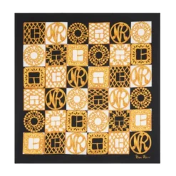Checkered Silk Scarf