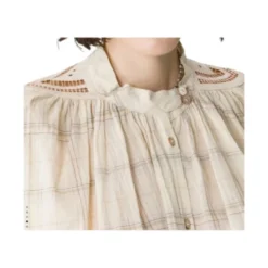 Chemise med mellemlange ærmer i voile