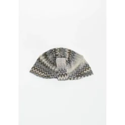 Chevron Strikket Viskose Turban med Frynser