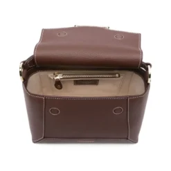Chokoladebrun Foldover Top Taske