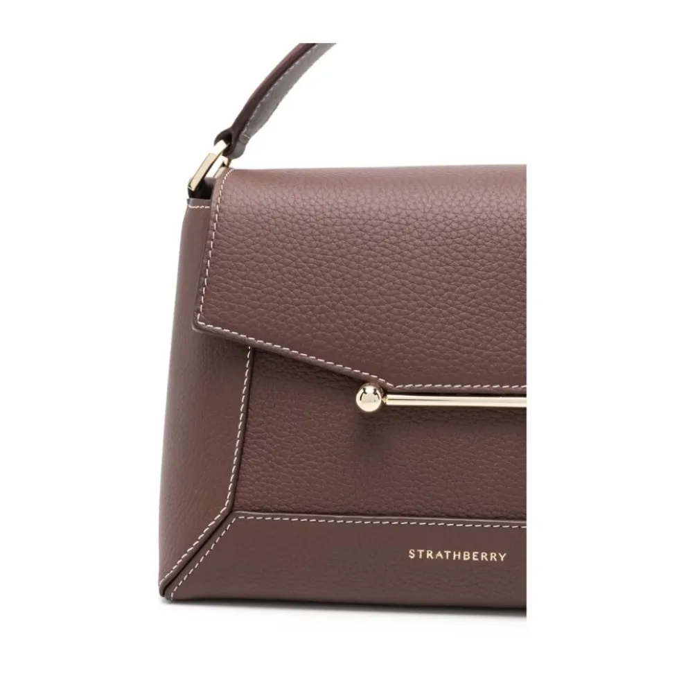Chokoladebrun Foldover Top Taske
