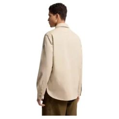 Cotton Blend Gabardine Langærmet Skjorte