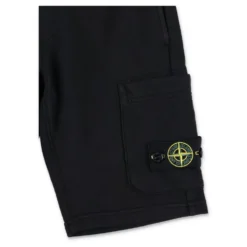 Cotton Fleece Cargo Bermuda Shorts