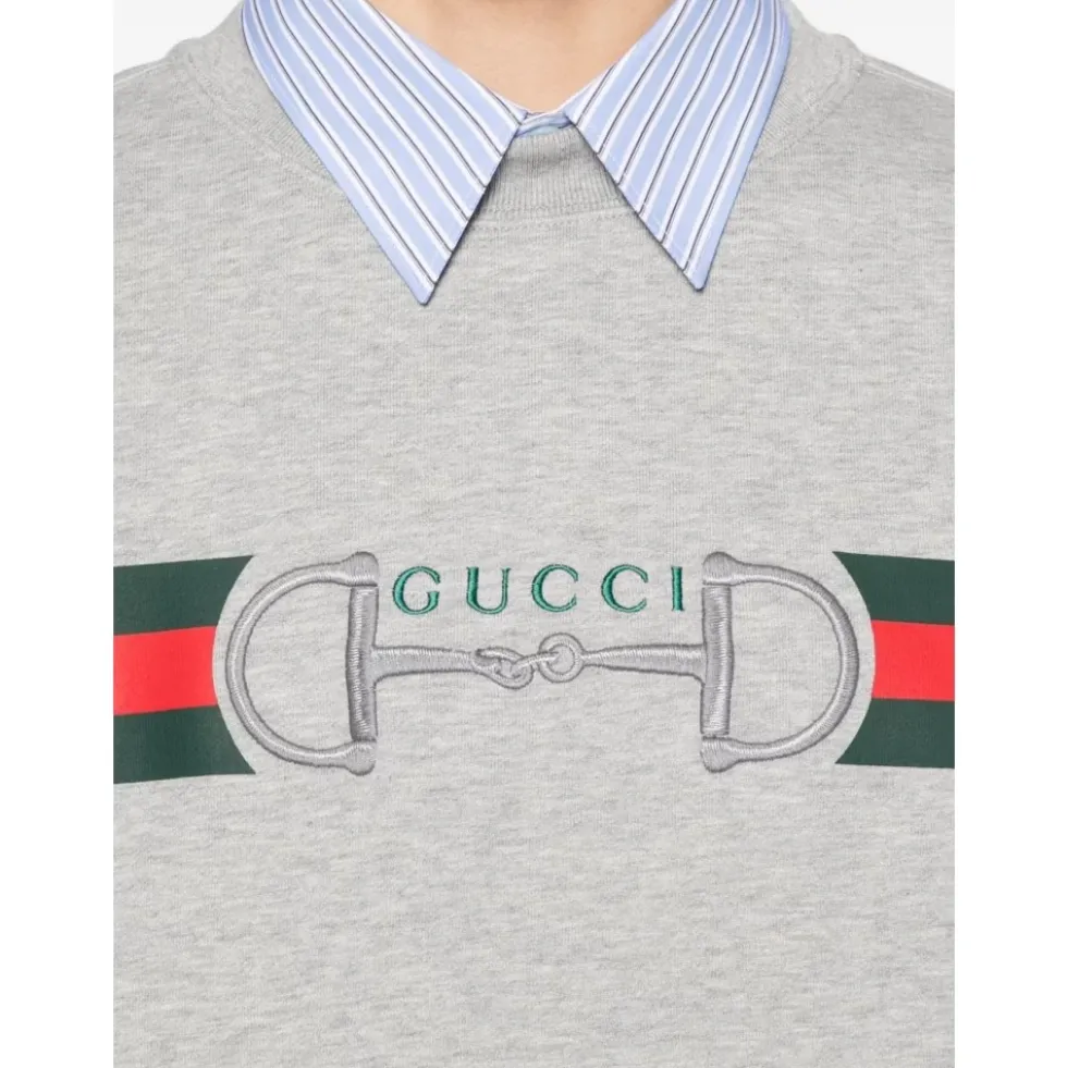 Cotton Jersey Sweatshirt med Print