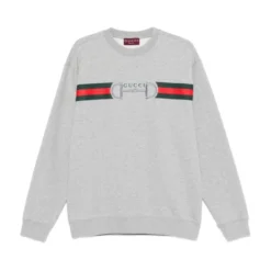 Cotton Jersey Sweatshirt med Print