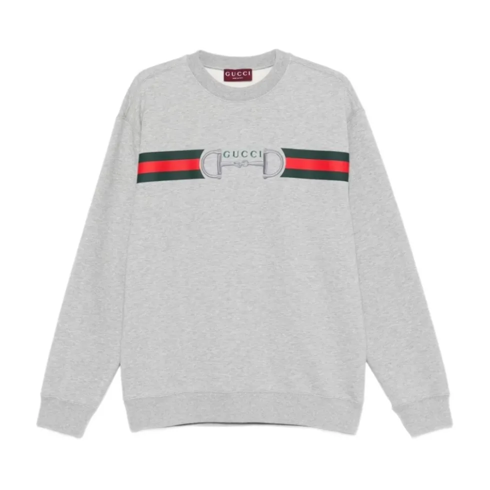 Cotton Jersey Sweatshirt med Print