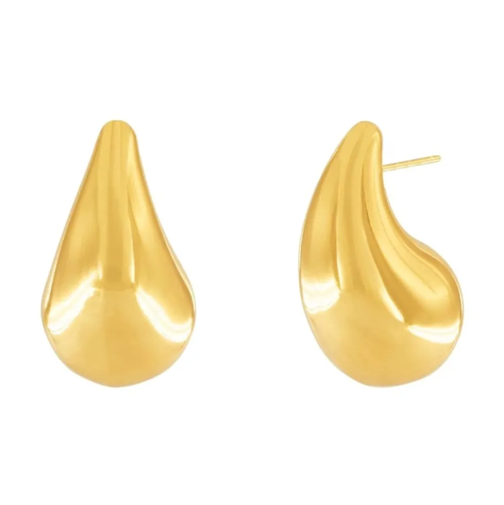 Courage Waterproof Paisley Earring 18K Gold Plating