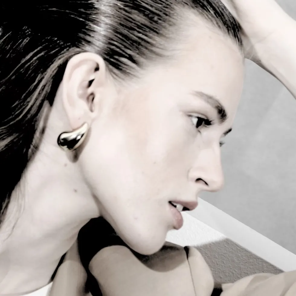 Courage Waterproof Paisley Earring 18K Gold Plating