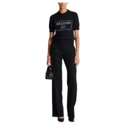 Couture tofarvet strikbluse