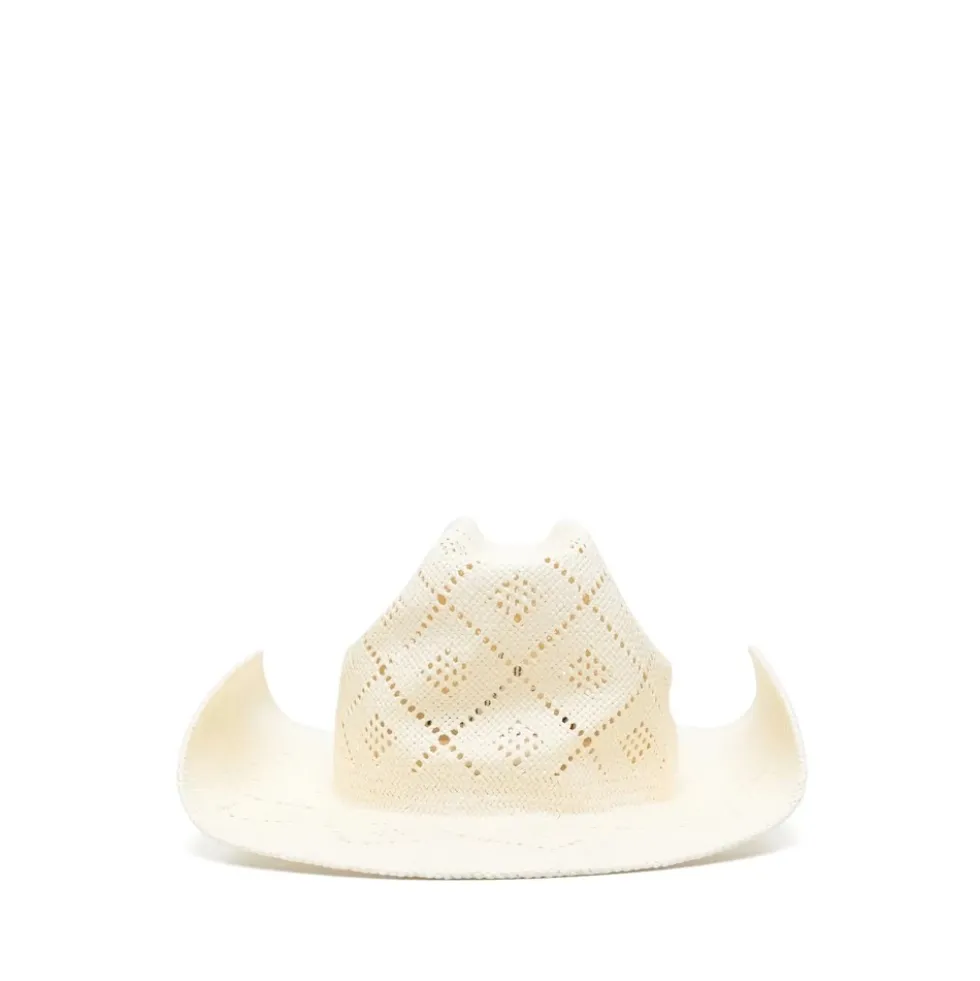 Cowboyhat med udskårne detaljer