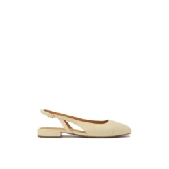 Cream pumps med fint skåret overdel