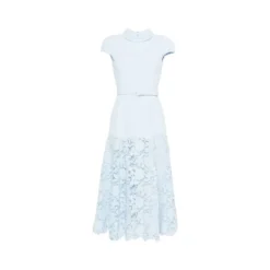 Crepe Flower Midi Dress