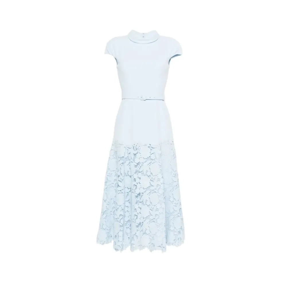 Crepe Flower Midi Dress
