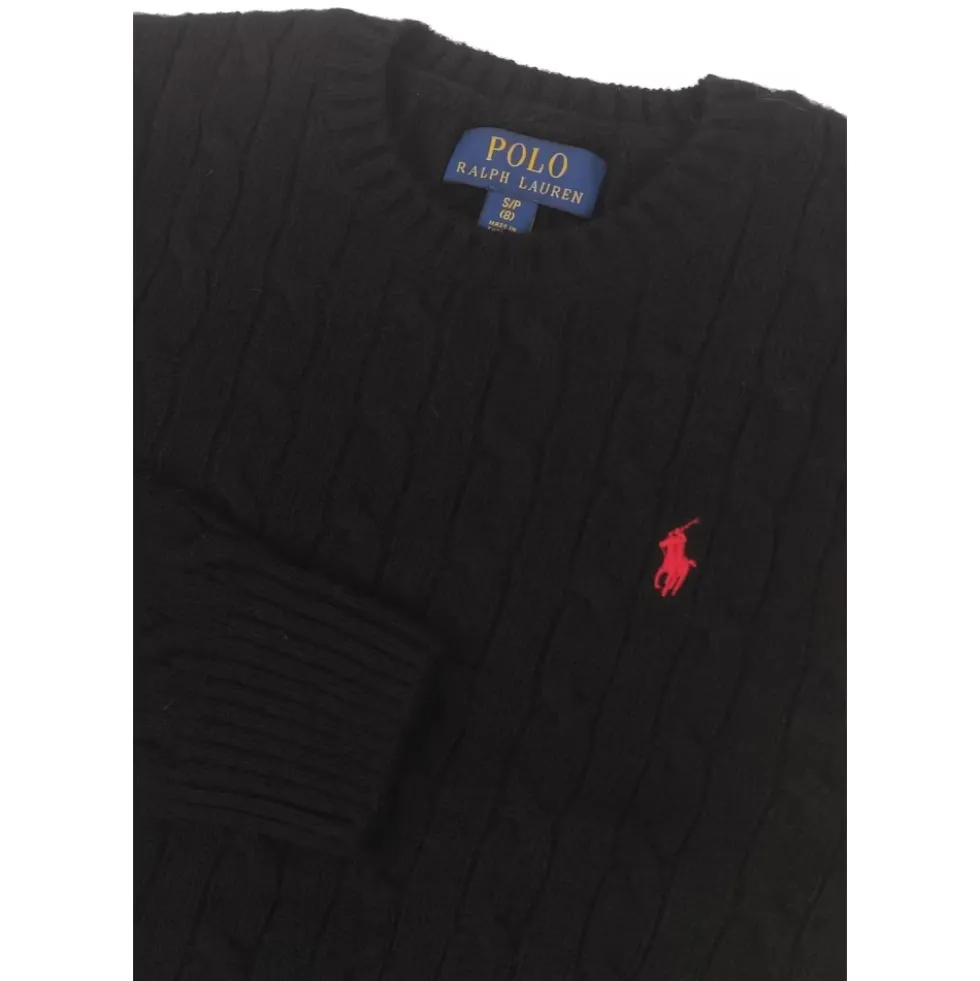 Crew Neck Kabelstrikket Sweater