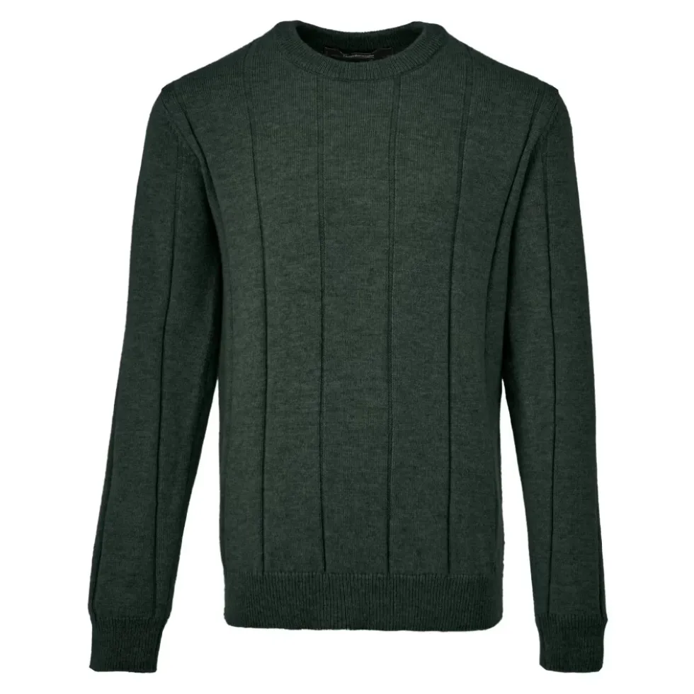 Crew neck sweater i uld og cashmere