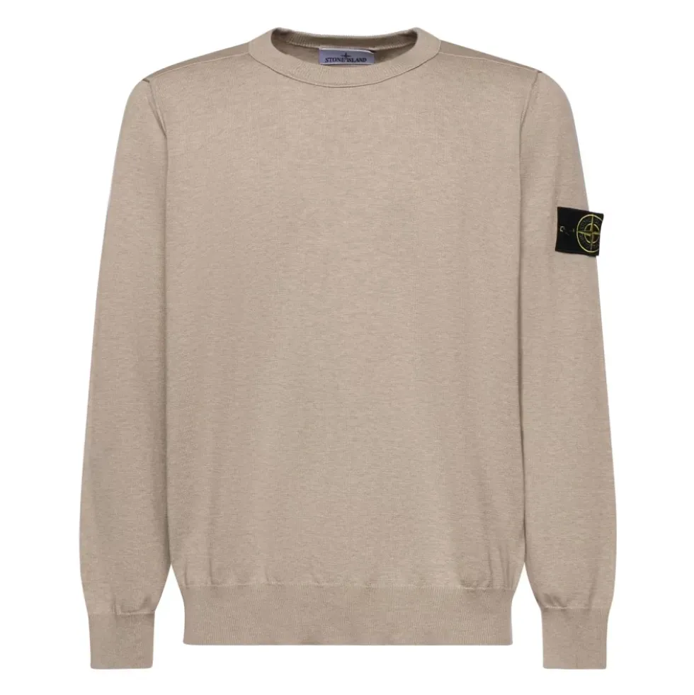 Crewneck Sweater med rullede kantsømme