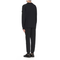 Crewneck Sweatshirt med Logo Patch