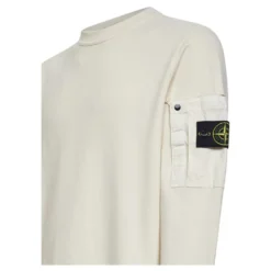 Crewneck sweatshirt med ærmelomme