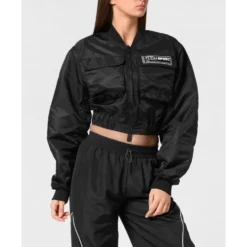 Cropped Bomber Jacket LS With Cargo Pockets