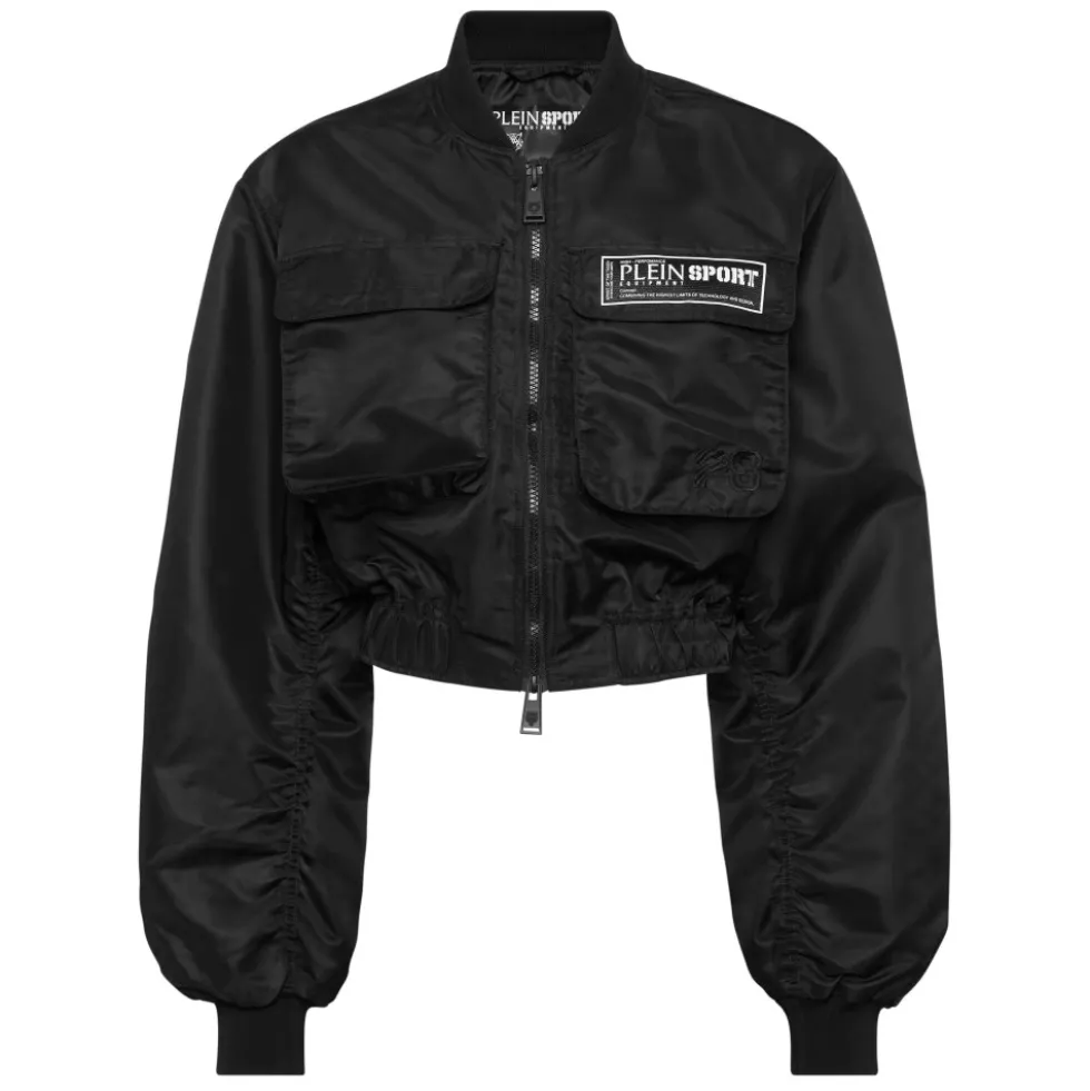 Cropped Bomber Jacket LS With Cargo Pockets
