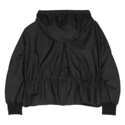 Cropped Jakke med Logo Applikation