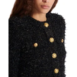 Cropped tweed jakke