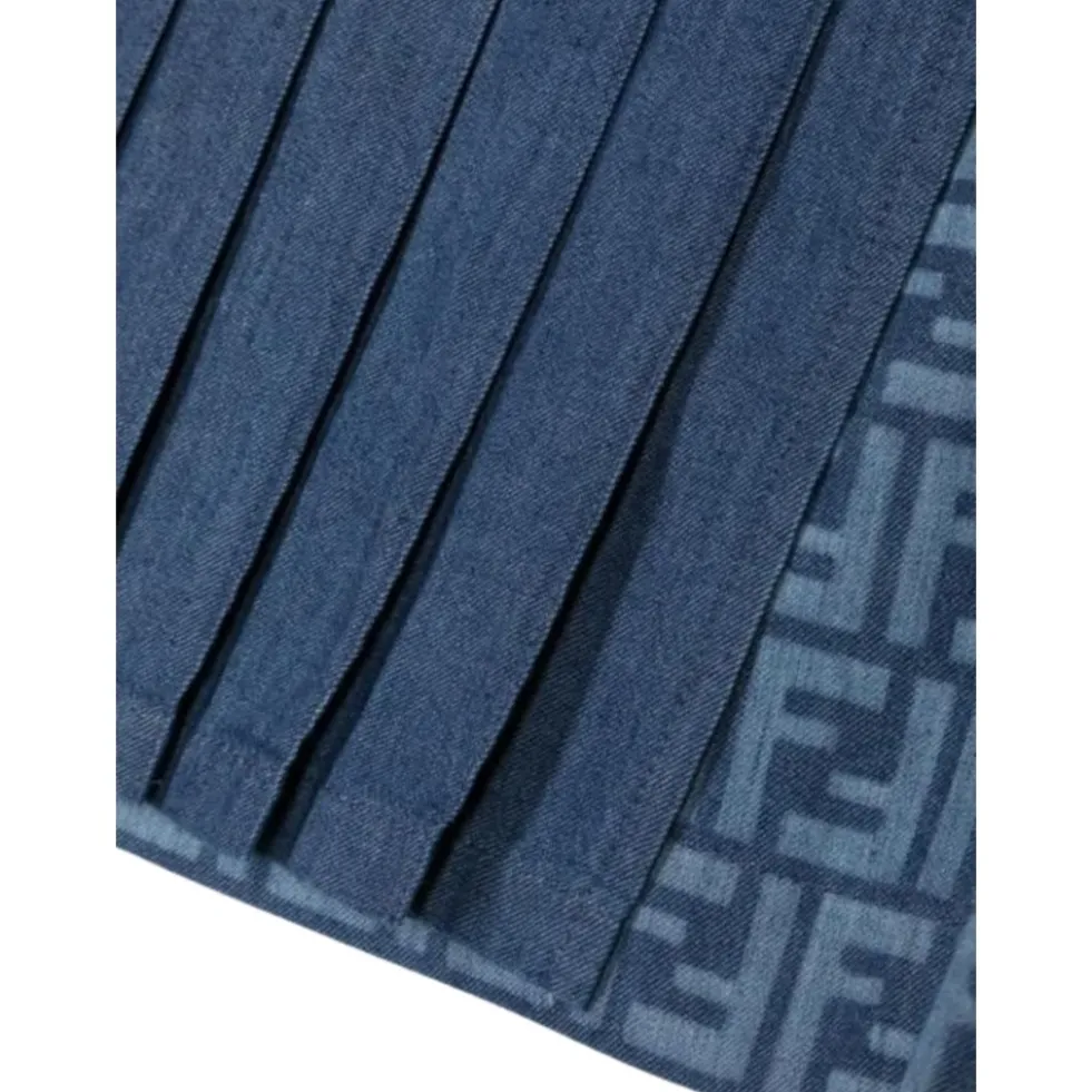Denim Bomuldskjole med Monogram