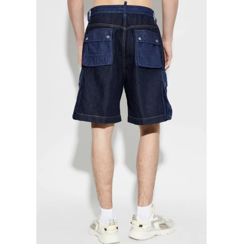 Denim Cargo Shorts