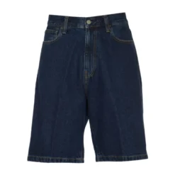 Denim Shorts med Abrasive Stone Wash