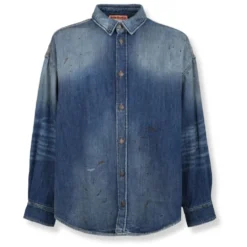Denim Skjorte med Knapper