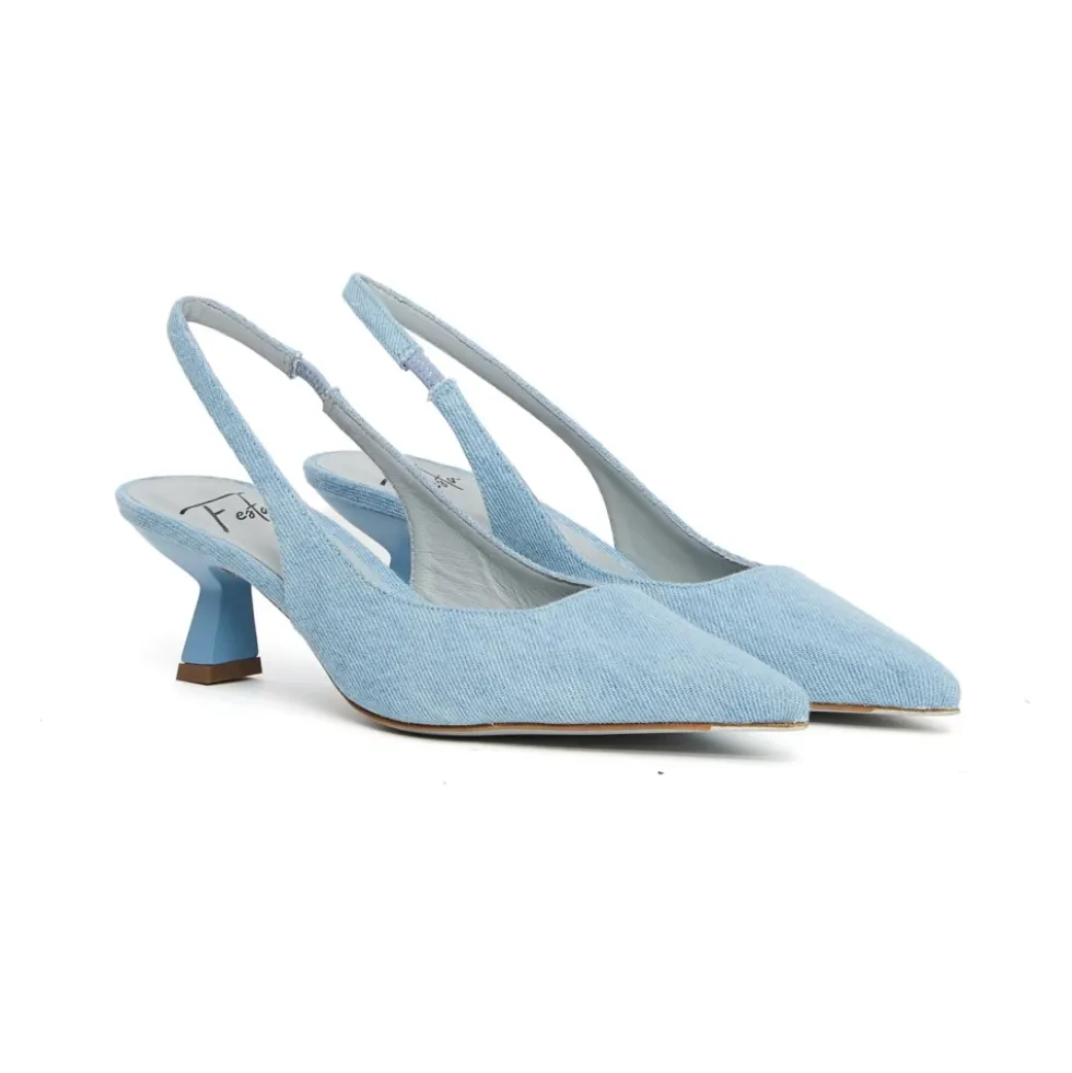 Denim Slingback Arabel Sko