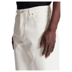 Denim straight-cut jeans