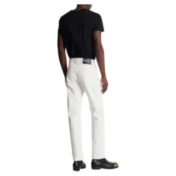 Denim straight-cut jeans