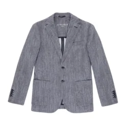 Diagonal Canvas Blazer