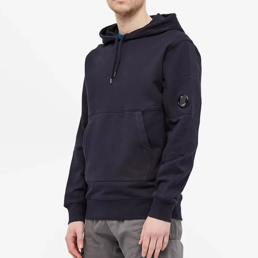 Diagonal Fleece Pullover Hoodie