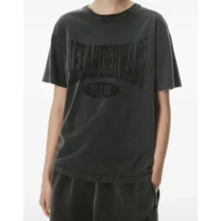 Distressed Logo Bomulds T-shirt