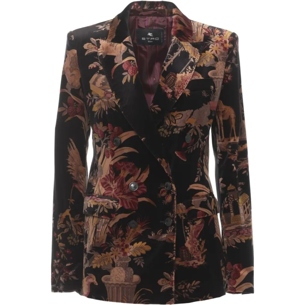 Dobbeltspent fløyelsblazer