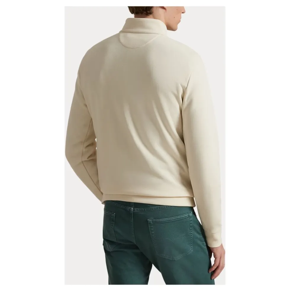 Double-Knit Mockneck Pullover