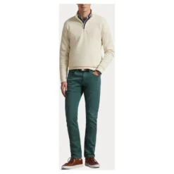 Double-Knit Mockneck Pullover