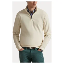 Double-Knit Mockneck Pullover