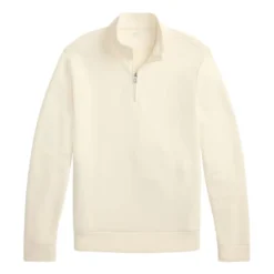 Double-Knit Mockneck Pullover