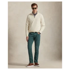Double-Knit Mockneck Pullover